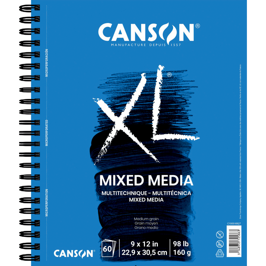 Canson® XL® Mixed Media Art Book 12" x 9" 60 Sheets