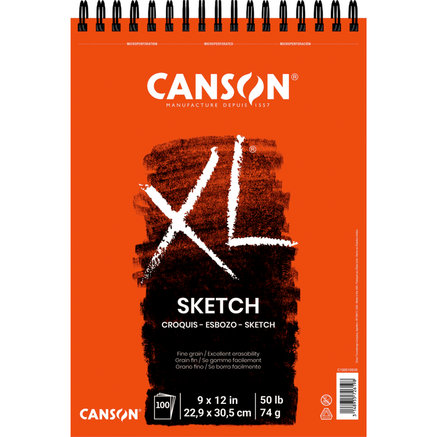 Canson® XL® Sketch Pads 9" x 12" 100 sheets/pad