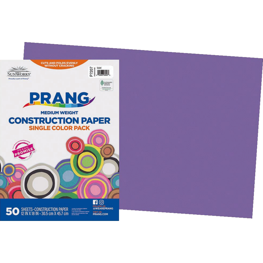 Prang® Construction Paper 12" x 18" Violet 50/pkg