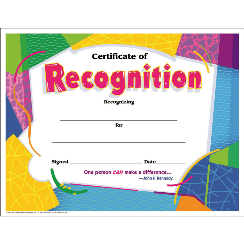 Trend® Colourful Classics Recognition Certificates 8-1/2" x 11" 30/pkg