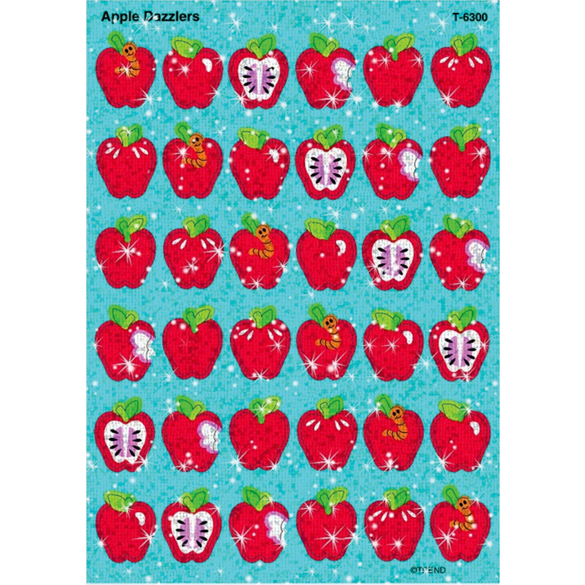 Trend® Sparkle Apple Dazzlers Stickers® 72/pkg