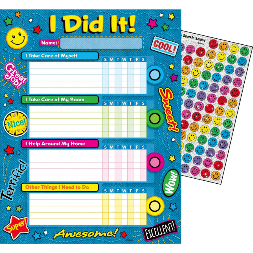 Trend® Success/Chore Charts Praise Word Patches 8-1/2" x 11" 25/pkg