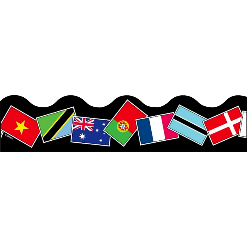 Trend® Terrific Trimmers® 2-1/4" x 39' World Flags