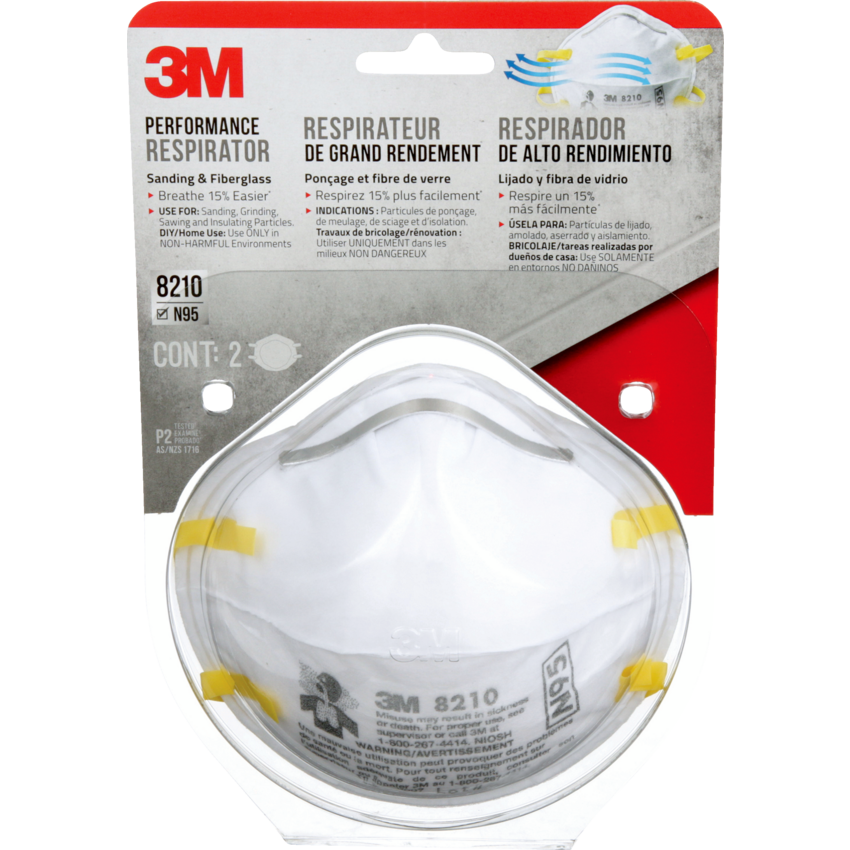 3M™ Performance Sanding and Fibreglass N95 Respirators 2/pkg