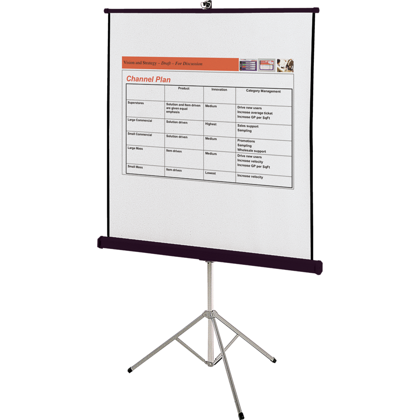 Quartet® Portable Tripod Projection Screen 70" x 70