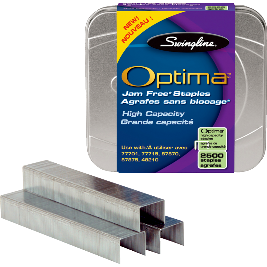 Swingline® Optima® Jam Free High Capacity Staples 3/8" 2,500/box