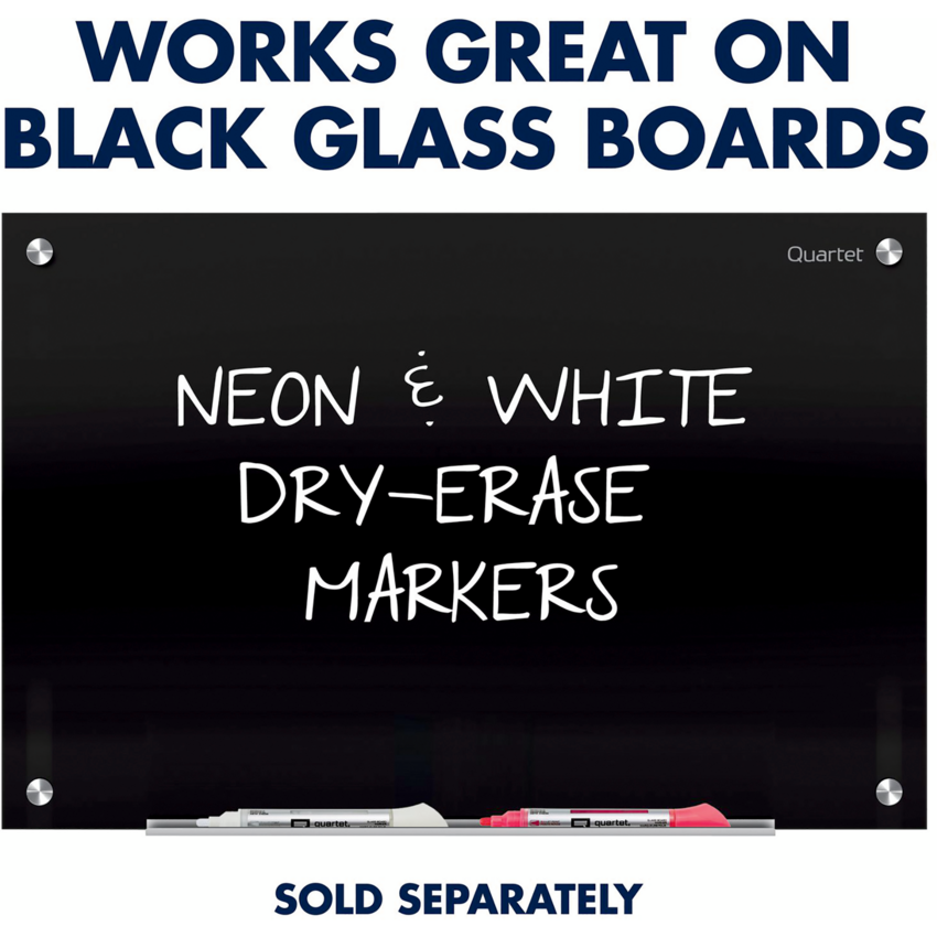 Quartet® Glass Board Neon Markers Bullet Tip Assorted Colours 6/pkg