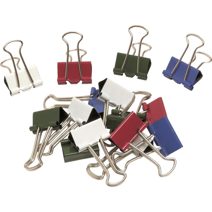 Westcott® Fold-Back Clips 3/4" Assorted Colours 100/box