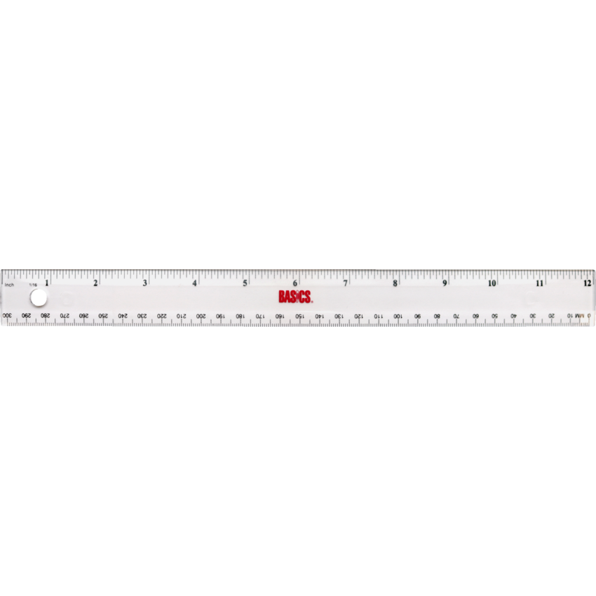 Basics® Flexible Transparent Ruler 12