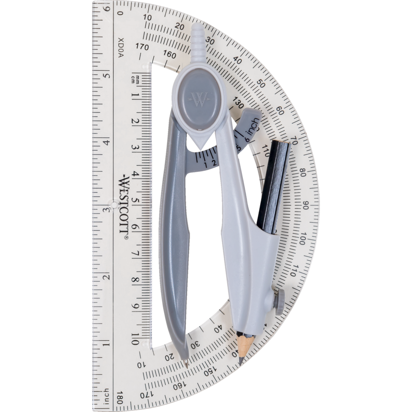 Westcott® 2-Piece Math Set Grey