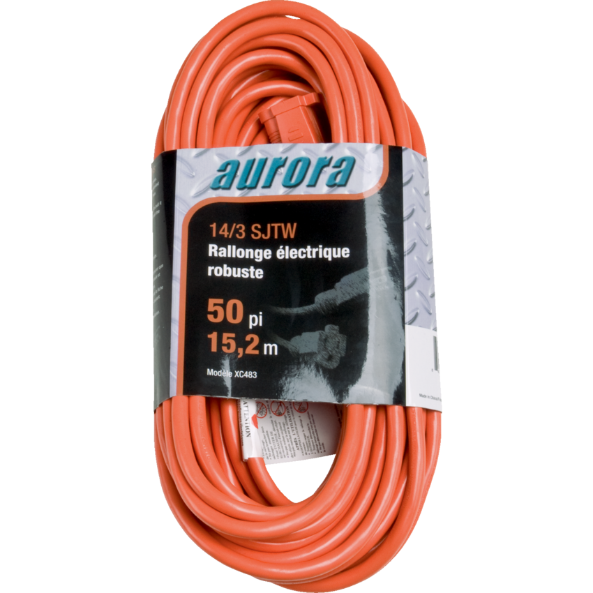 Aurora Tools® Outdoor Vinyl Extension Cord 50' Orange