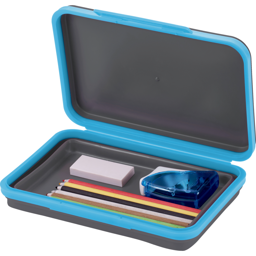 It's Academic Flexi Storage Box Blue and Black