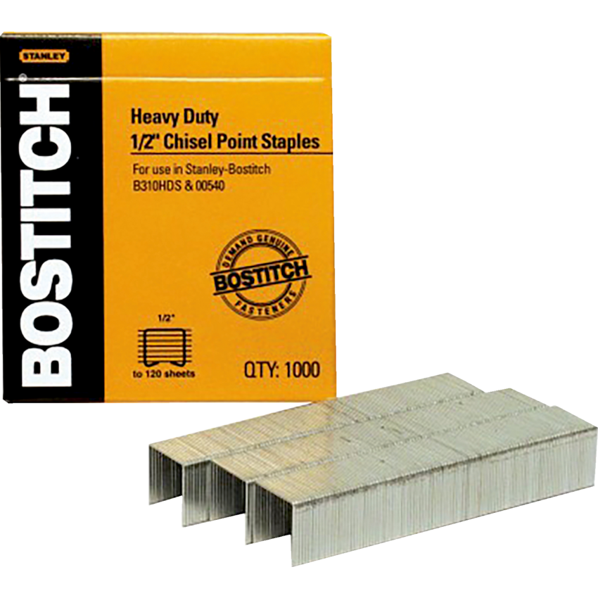 Bostitch® Heavy Duty Staples 1/2" 55-85 sheets 1,000/box