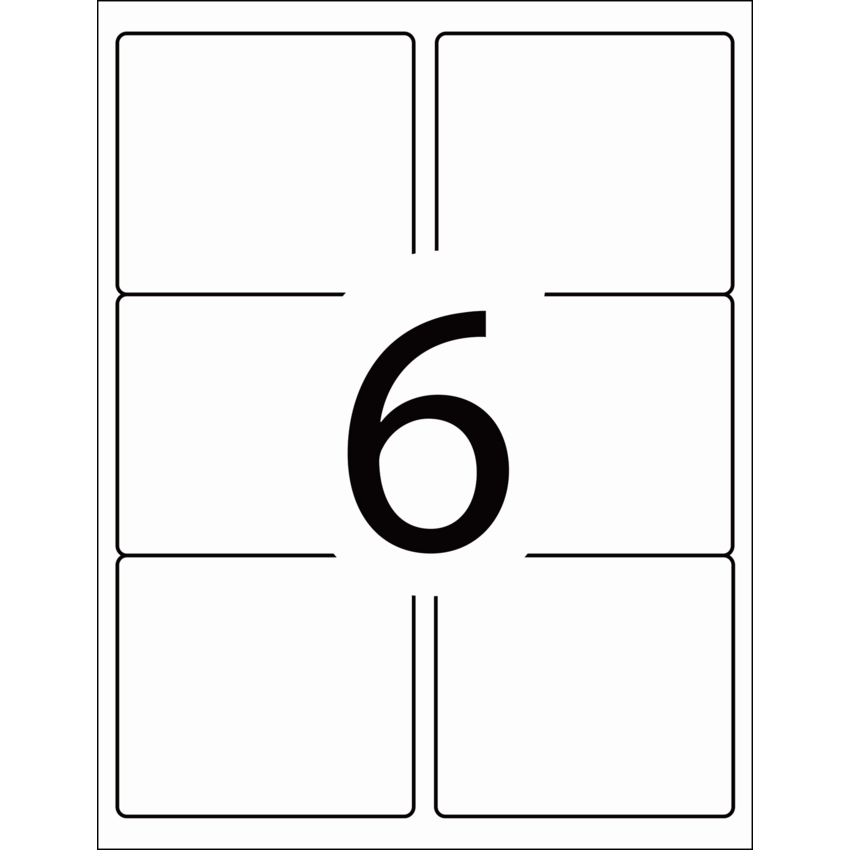 Avery® Removable I.D. Labels 4" x 3-1/3" White 60/pkg