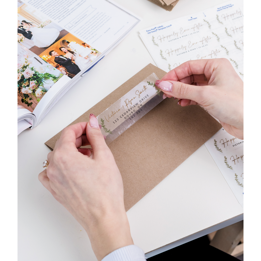 Avery® Easy Peel® Clear Address Labels 1-1/3" x 4" (140 Labels) 10 sheets/pkg