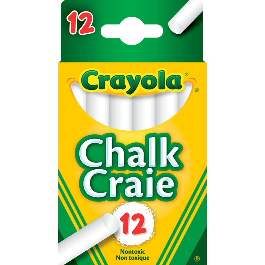 Crayola® Dustless Chalk White 12/box