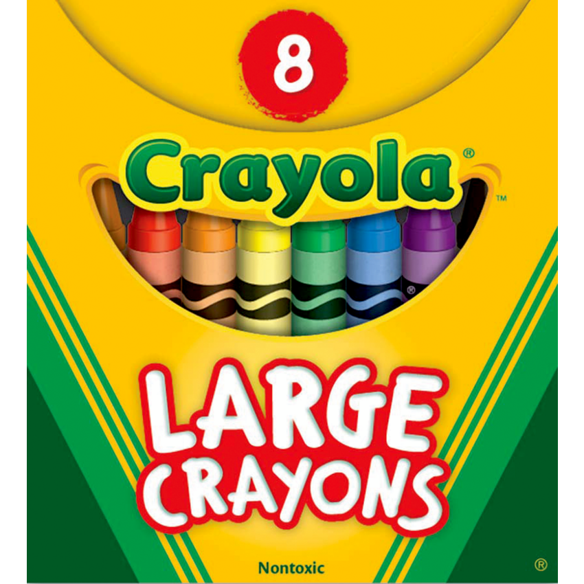 Crayola® Large Crayons Assorted Colours 8/pkg