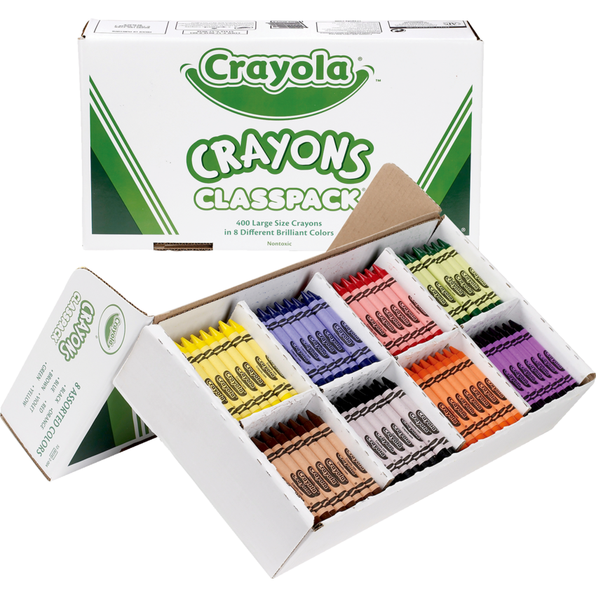 Crayola® Large Washable Crayons Assorted Colours 400/cse