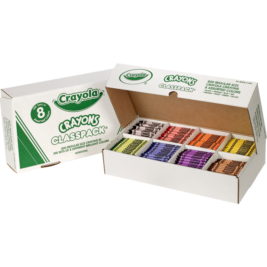 Crayola® Classpack Regular Crayons Assorted Colours 800/cse