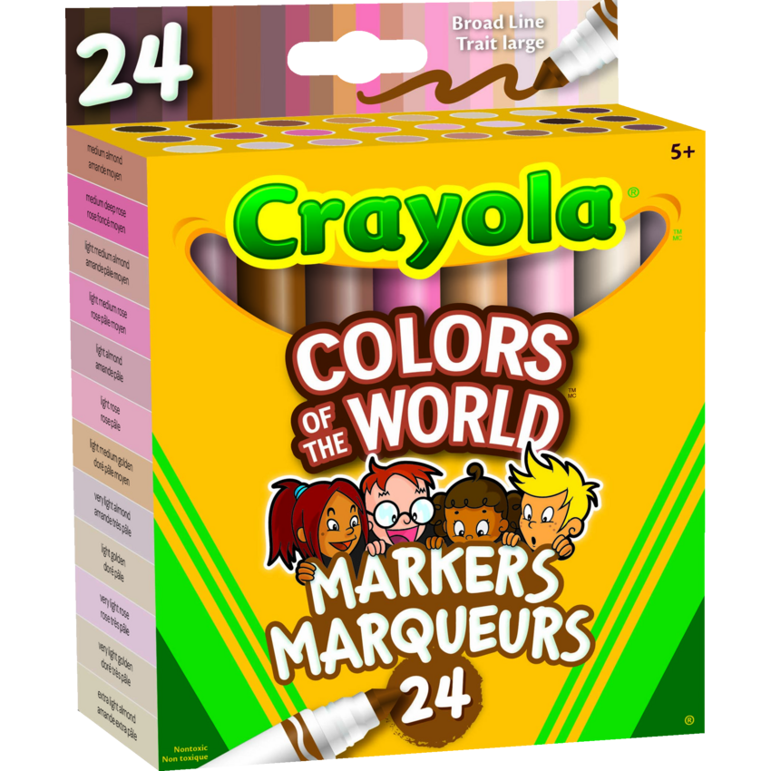 Crayola® Colors Of the World Markers Broad Assorted Colours 24/pkg