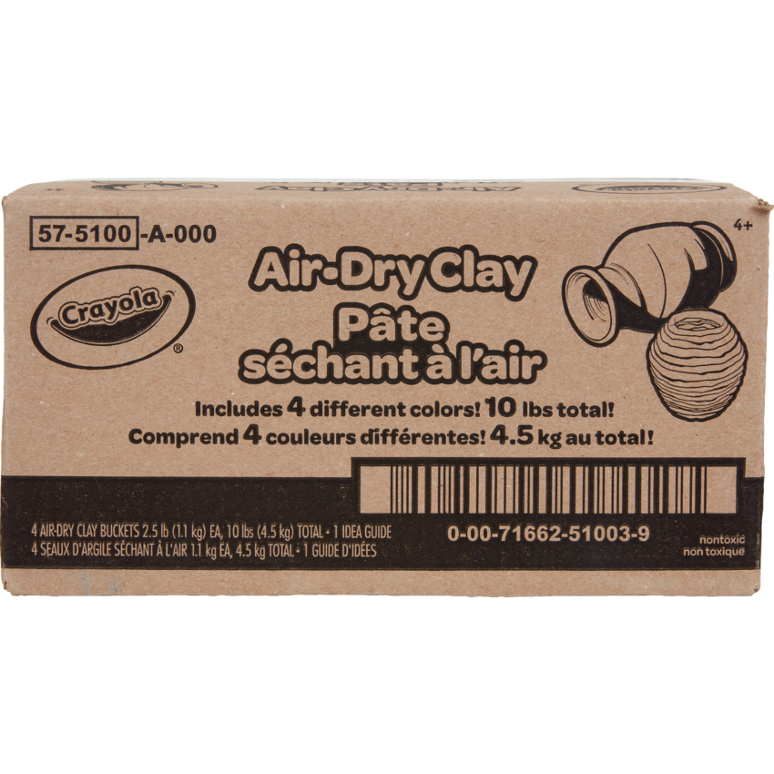 Crayola® Air-Dry Clay 10 lb Multi-Colour 4/pkg