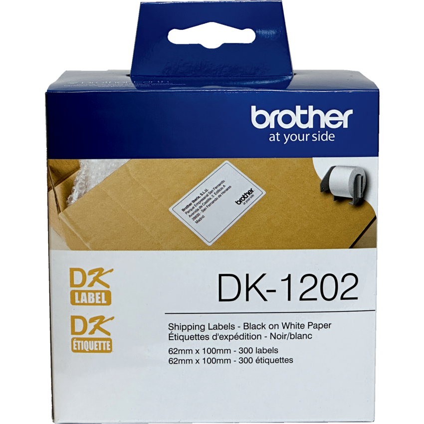 Brother® P-Touch® Die-Cut Shipping Labels 4x2-1/2" White 300 labels/roll
