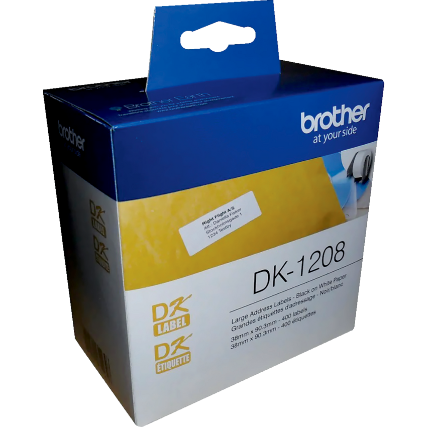 Brother® P-Touch® Die-Cut Address Labels 1-1/2" x 3-1/2" White 400 labels/roll