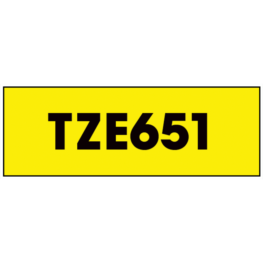 Brother® P-Touch® TZ Tape 1" Black on Yellow