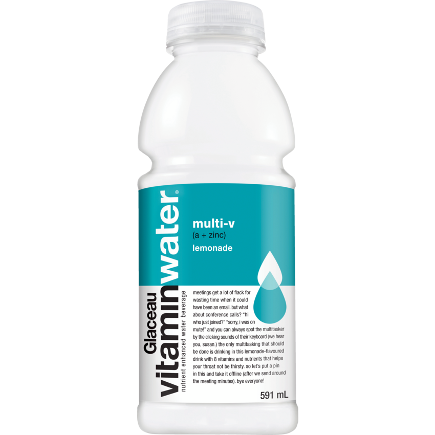 Glaceau Vitamin Water Multi-V (Lemonade) 591 mL 12/cse