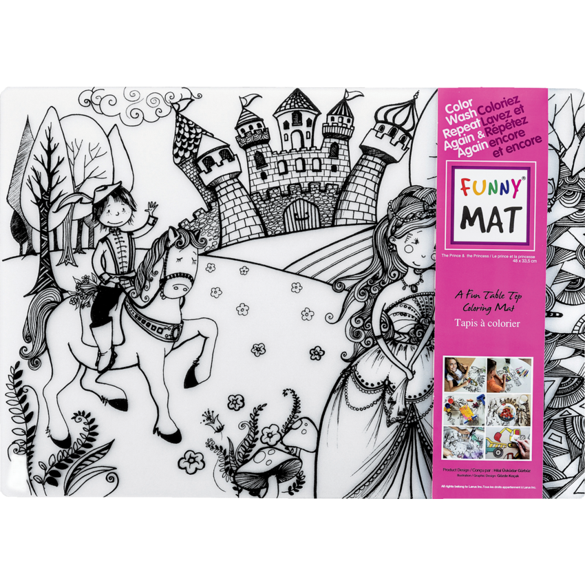 Funny® Mat Table Top Colouring Mat The Prince & The Princess