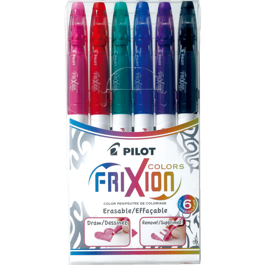 Pilot® FriXion® Colors Erasable Markers Fine Tip Assorted Colours 6/pkg
