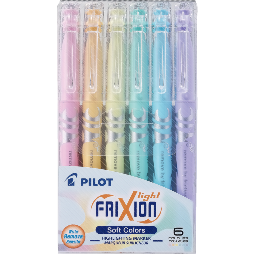 Pilot® FriXion® Light Erasable Highlighters Assorted Pastel Colours 6/pkg