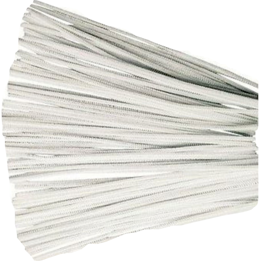 DBLG Chenilles 12" x 4mm White 100/pkg