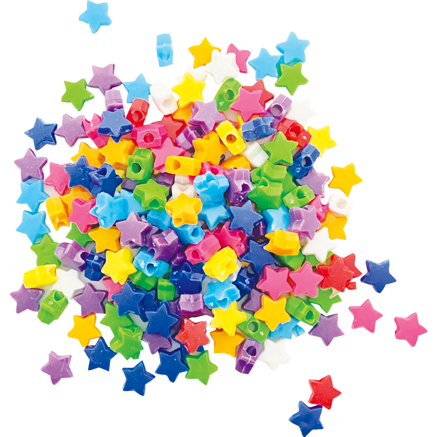 ArtWorks Beads Stars Assorted Colours 500/pkg