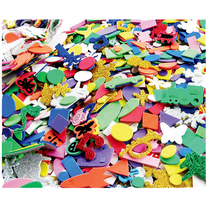 DBLG Self-Adhesive Foam Shapes Assorted Shapes Assorted Colours 150g/pkg