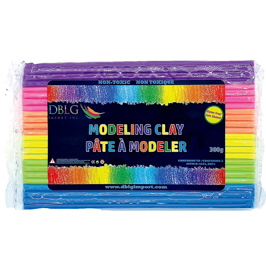 ArtWorks Modelling Clay Assorted Neon Colours 300 g