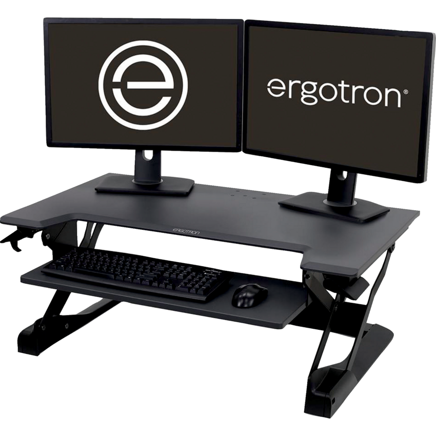 Ergotron® WorkFit-TL Sit-Stand Workstation 37-1/2"W x 25"D Black