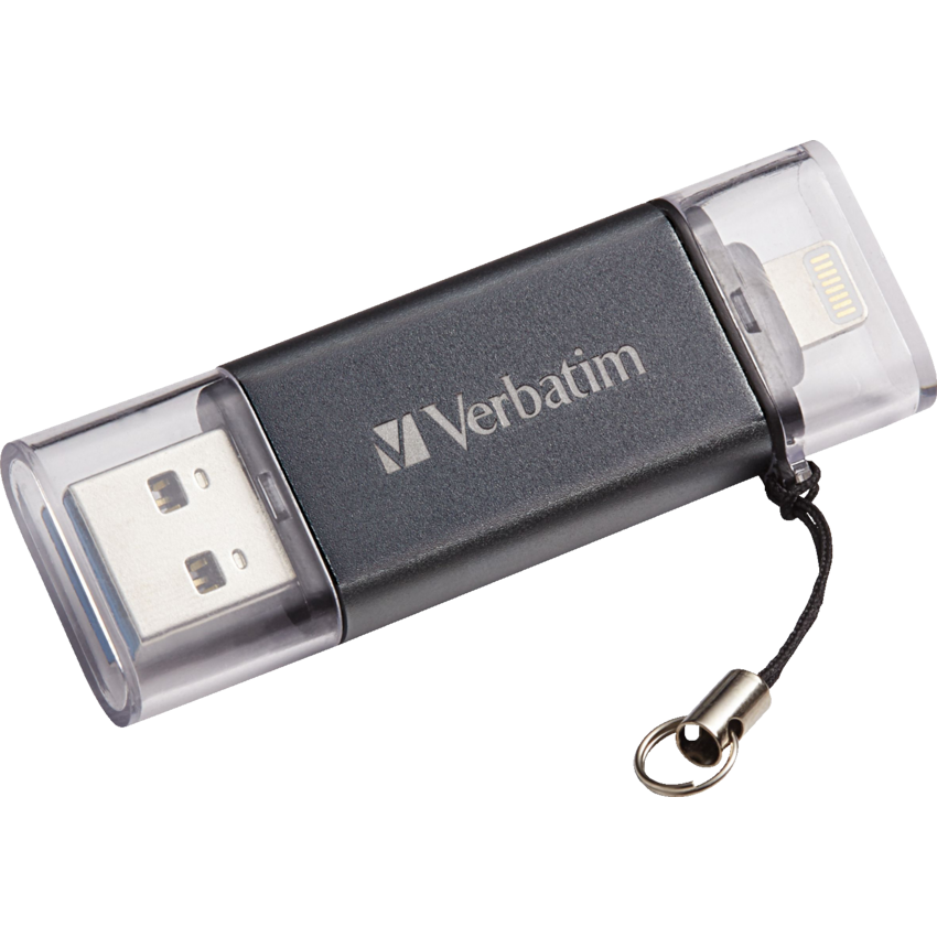 Verbatim® Store 'n' Go Dual USB 3.0 Flash Drives for Apple Lightning Devices 64 GB