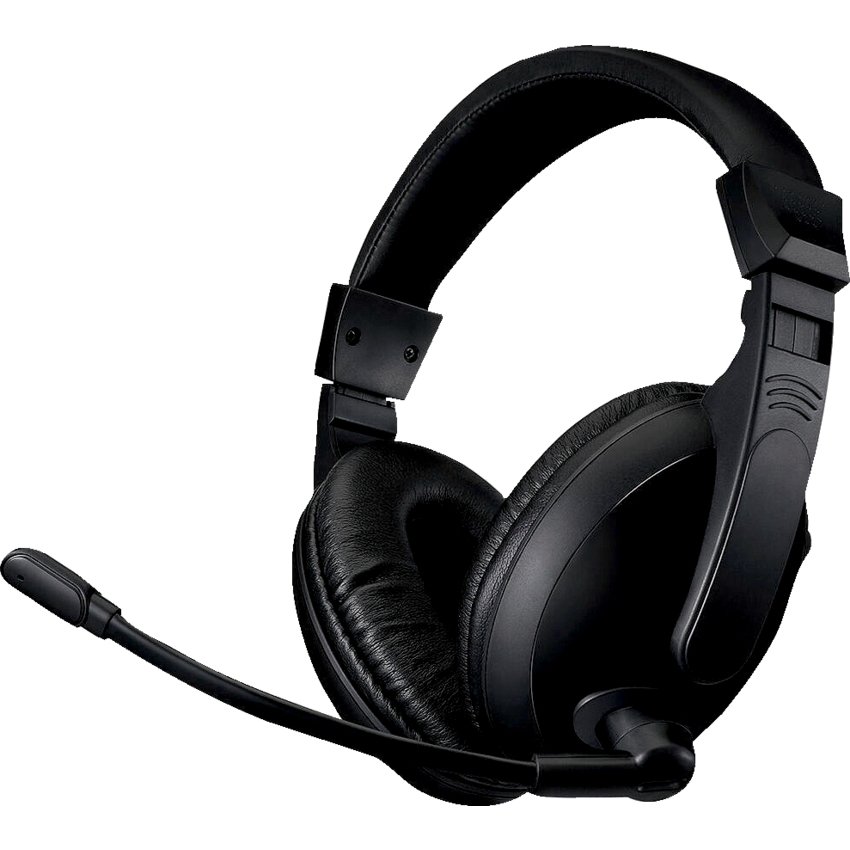 Adesso® Xtream H5U Stereo USB Multimedia Headphones with Microphone Black