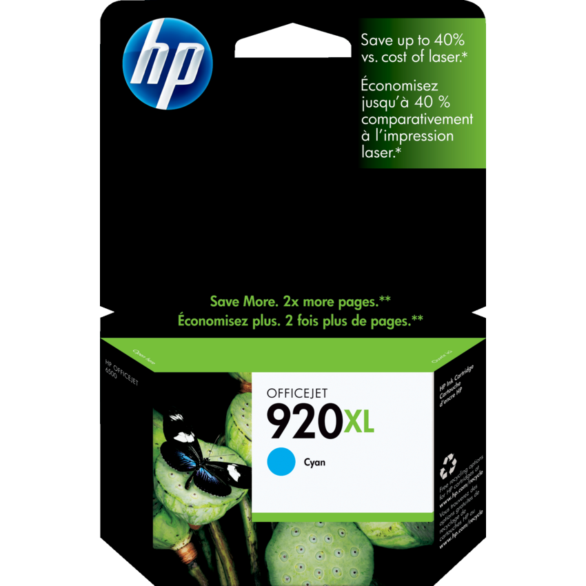 HP Inkjet Cartridge High Yield CD972AN #920XL Cyan