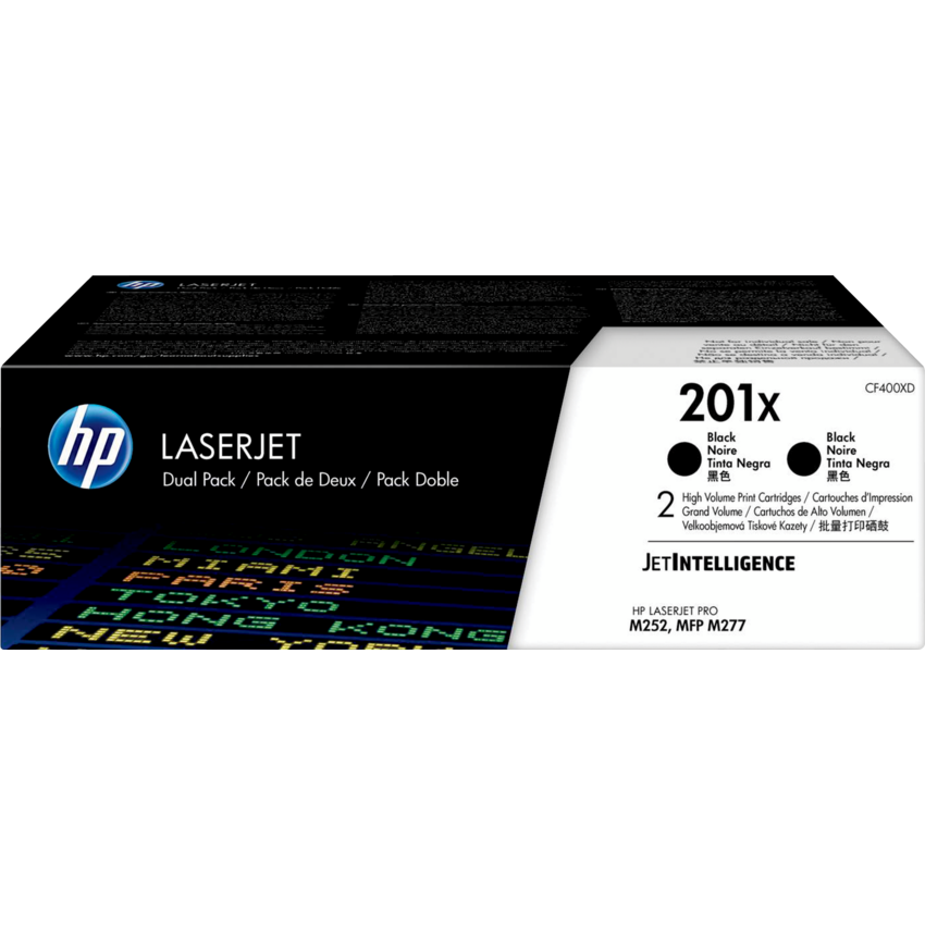 HP LaserJet Laser Cartridge #201X Black 2/pkg
