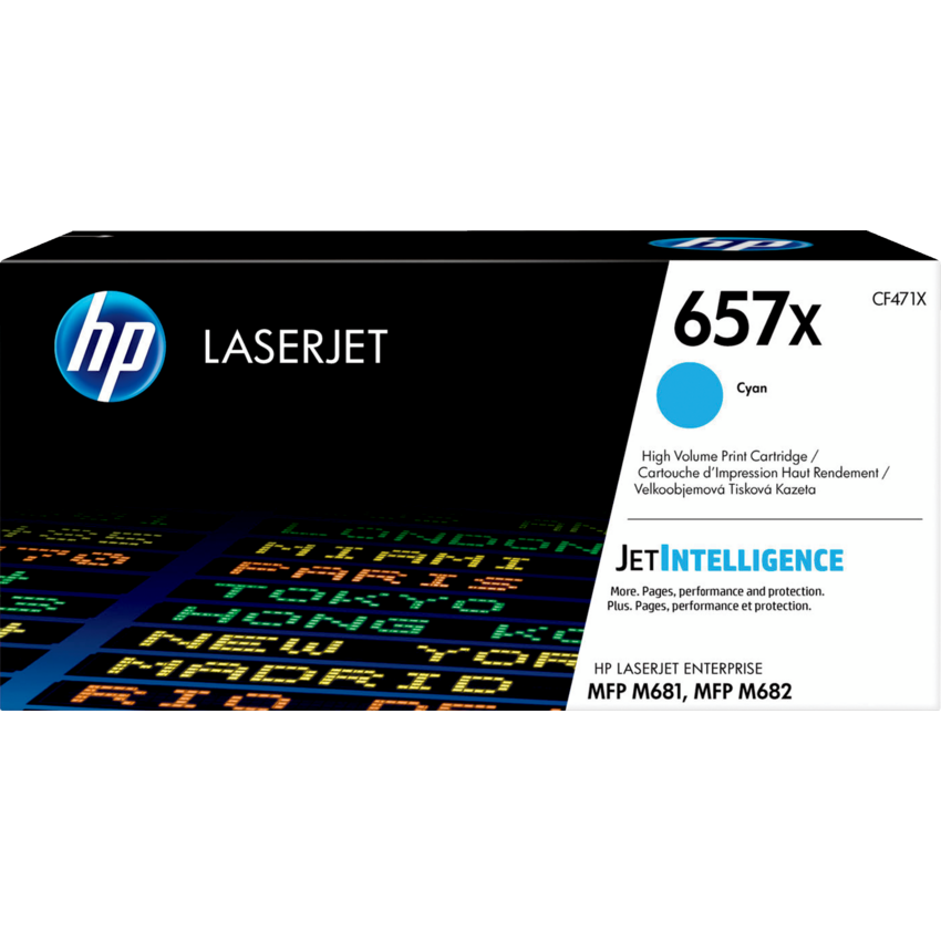 HP LaserJet Laser Cartridge #657X High Yield Cyan