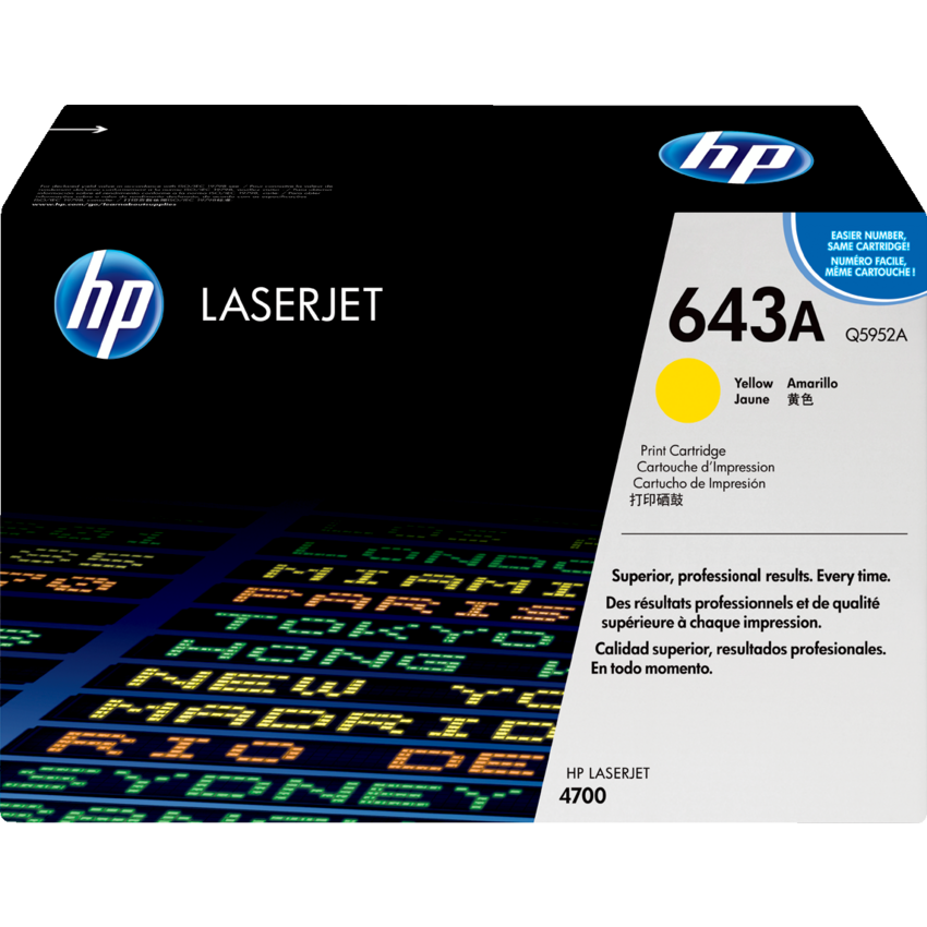 HP LaserJet Laser Cartridge #643A Yellow
