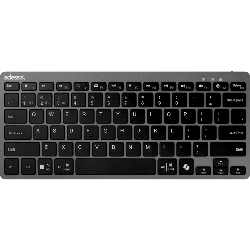 Adesso® Multi-OS Bluetooth Scissor Switch Keyboard With CoPilot AI Hotkey Black