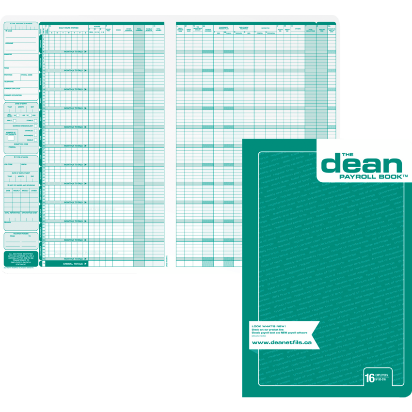 Dean Payroll Book 16 Employees English