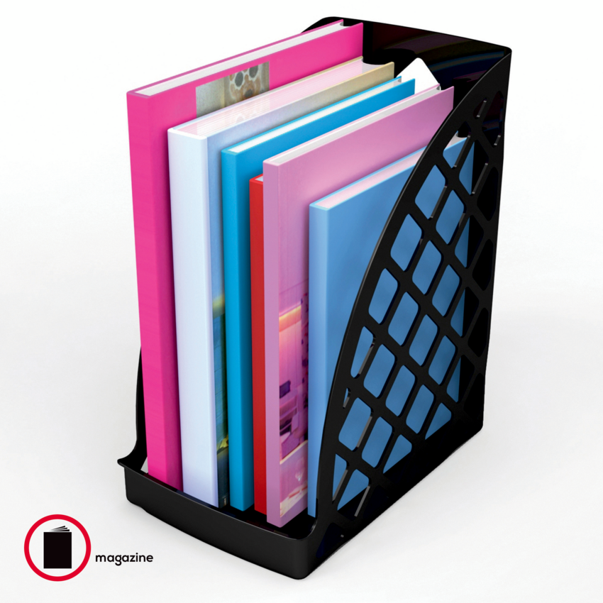 Deflecto® Sustainable Office® Desk Accessories Jumbo Magazine File Black