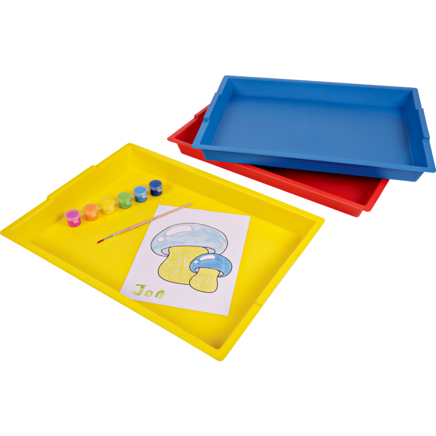 Deflecto® Finger Paint Tray 15-7/8" W x 12" D x 1-3/4" H Red
