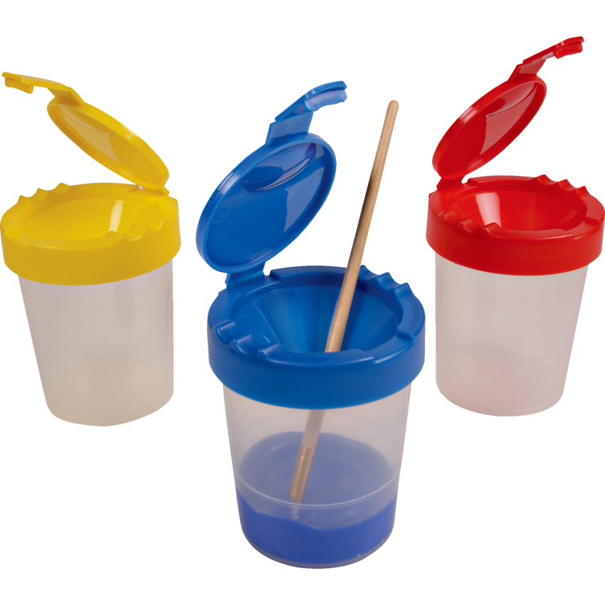 Deflecto® Antimicrobial Kids No Spill Paint Cup Blue