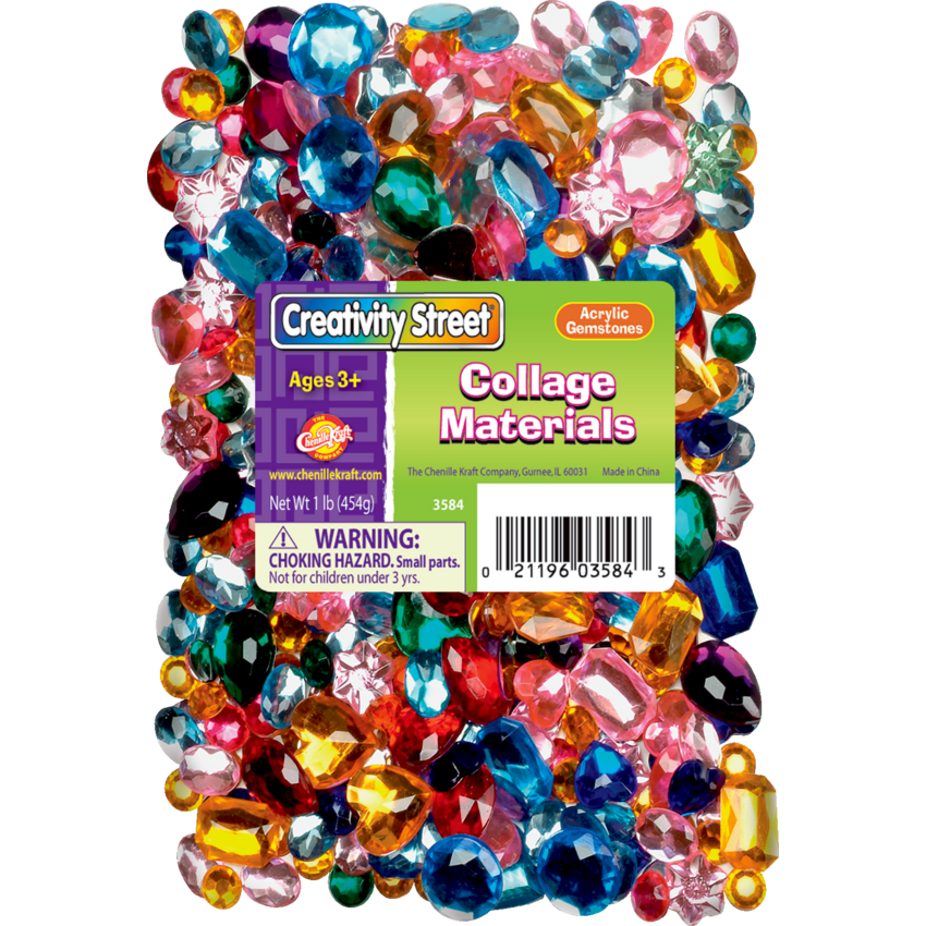 Creativity Street® Gemstones Assorted Sizes and Colours 1 lb