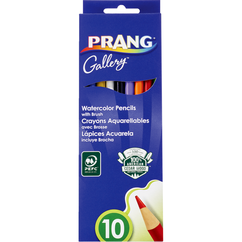 Prang® Gallery™ Watercolour Pencils Assorted Colours 10/box